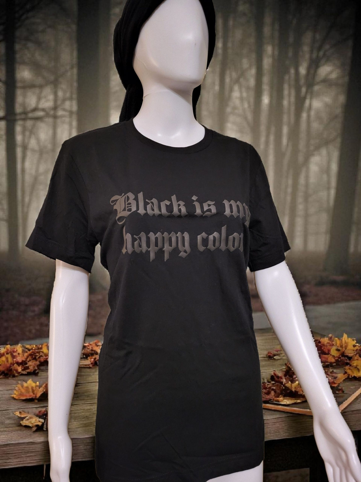 Black Is My Happy Color Tee - Sizes: M/L