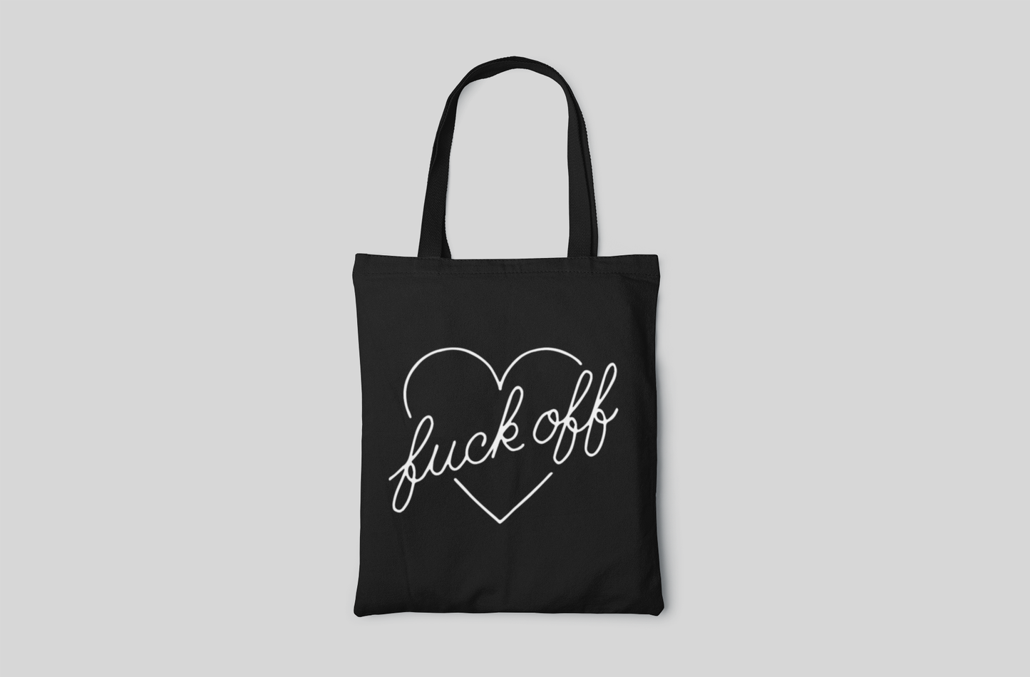 Bookish Tote Bag, F*ck Off Heart