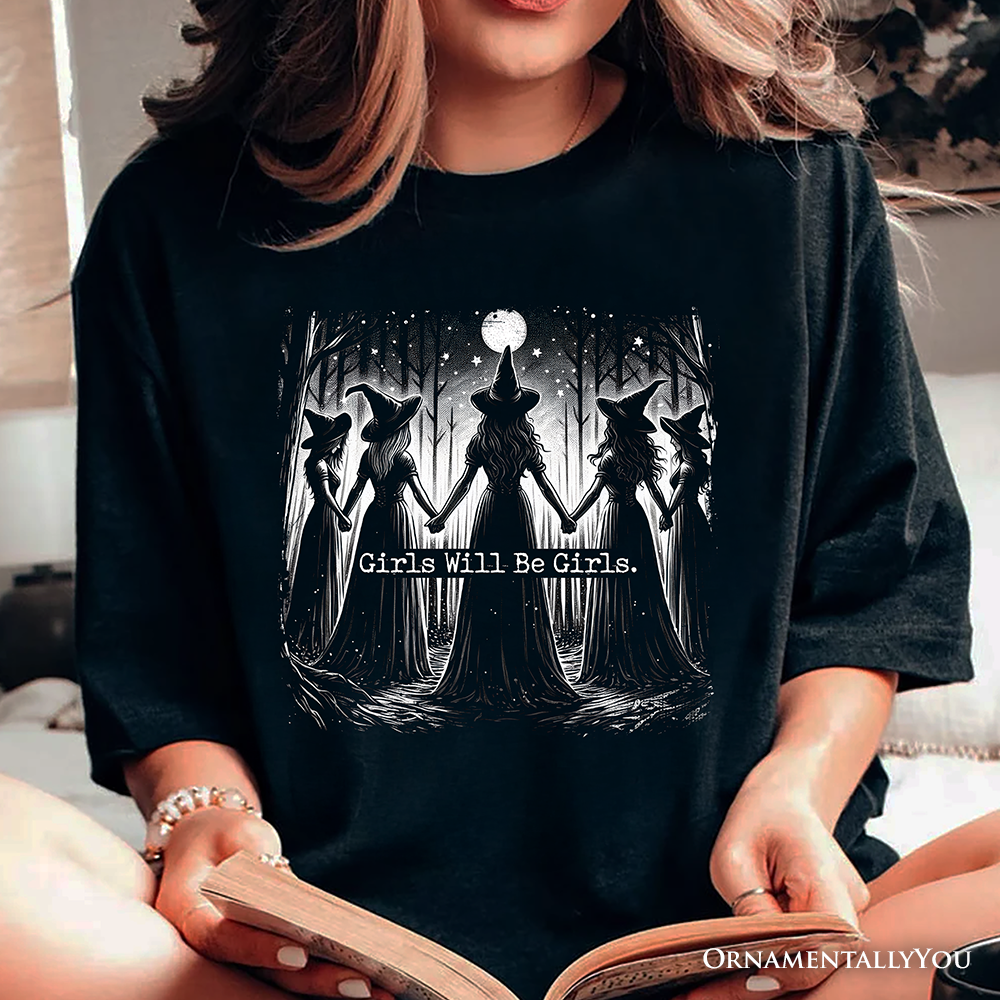Girls Will Be Girls Spooky Witch Coven Tee - Size: M
