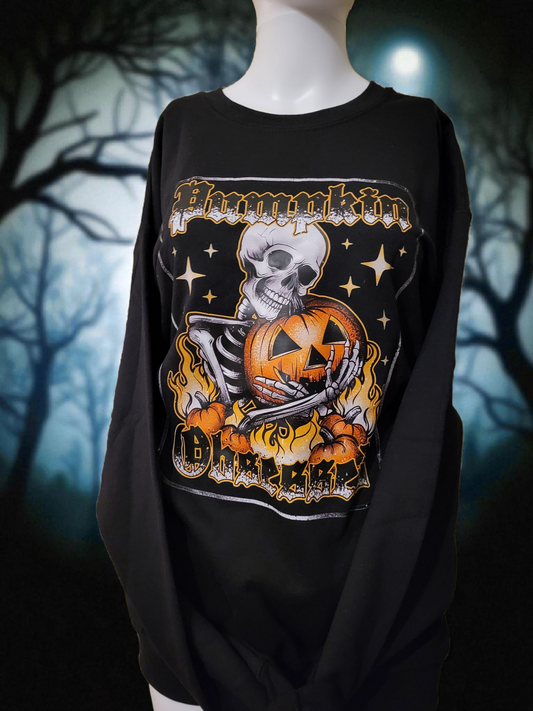 Pumpkin Obsessed Halloween Sweatshirt - Size: L
