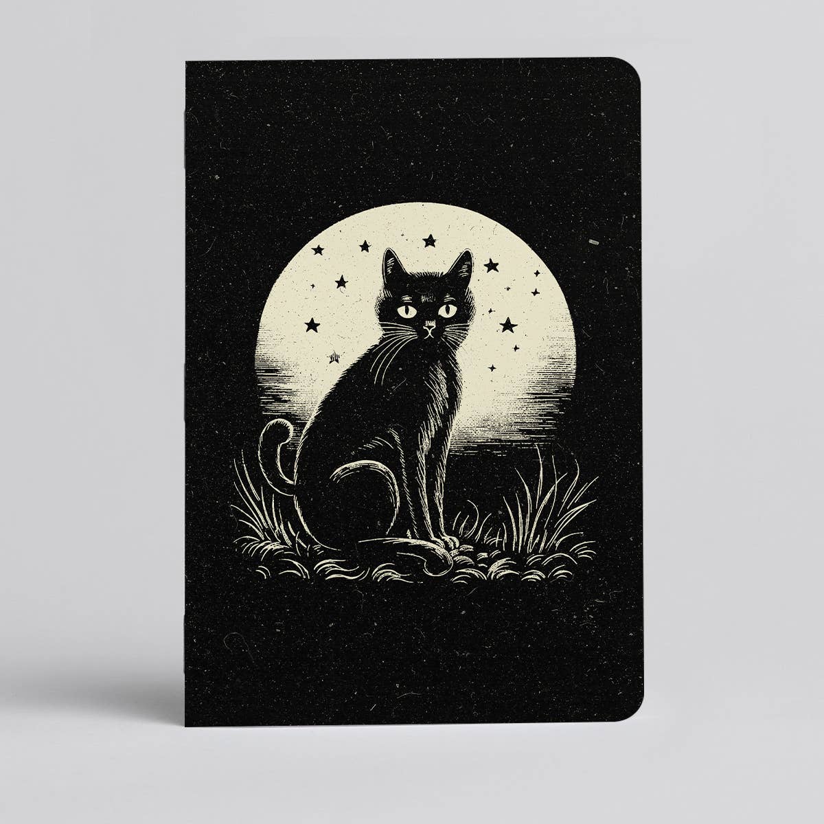 Moonlit Cat Notebook/Journal - Spooky black cat: Lined / 3.5 x 5.5"