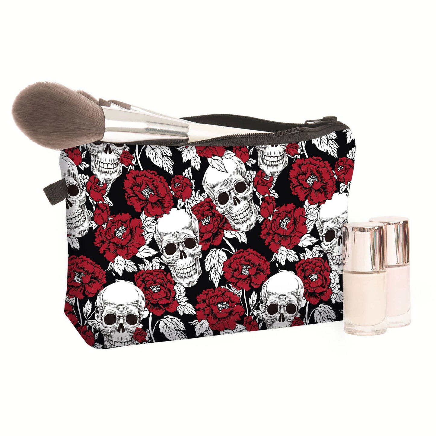 Skull & Rose Cosmetic Pouch