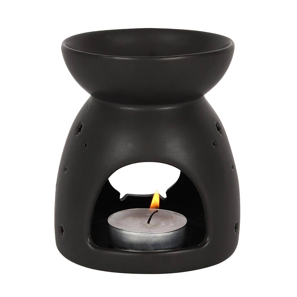 Black Cauldron Cut Out Oil Burner and Wax Warmer