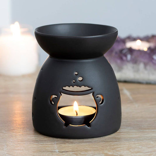 Black Cauldron Cut Out Oil Burner and Wax Warmer