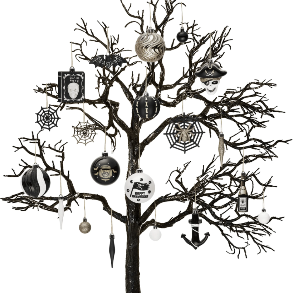 Halloween Christmas Tree Ornaments Set, 70-Piece - Shatterproof