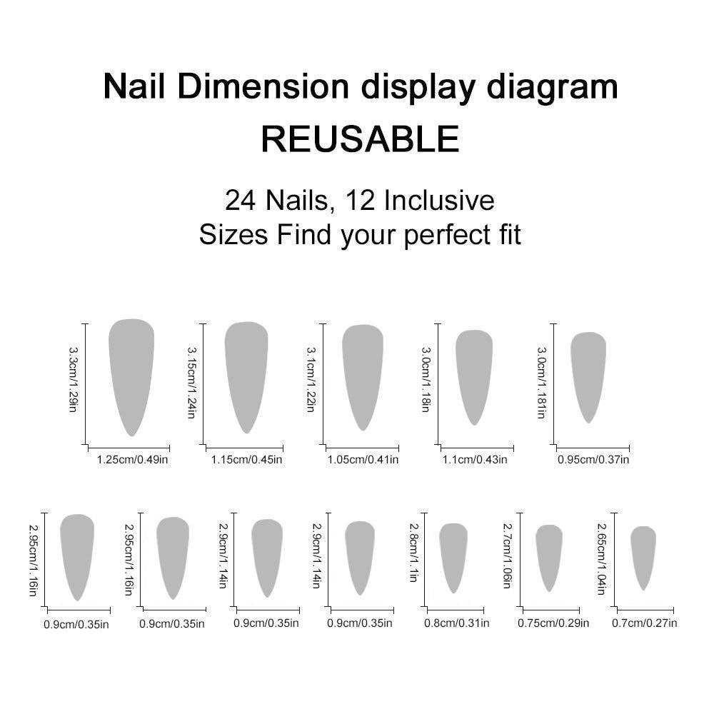 Gothic Rhinestone Bow Fake Nails