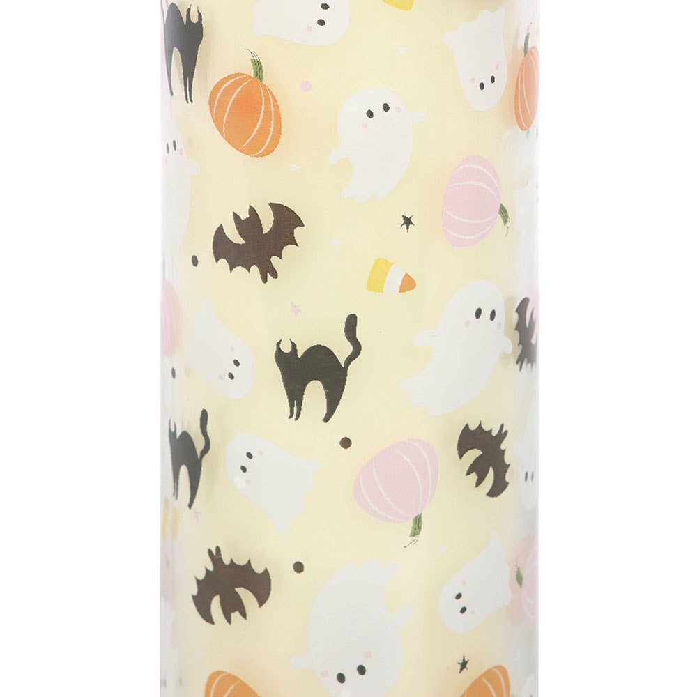 Sweet and Spooky Halloween Print Candy Corn Tube Candle